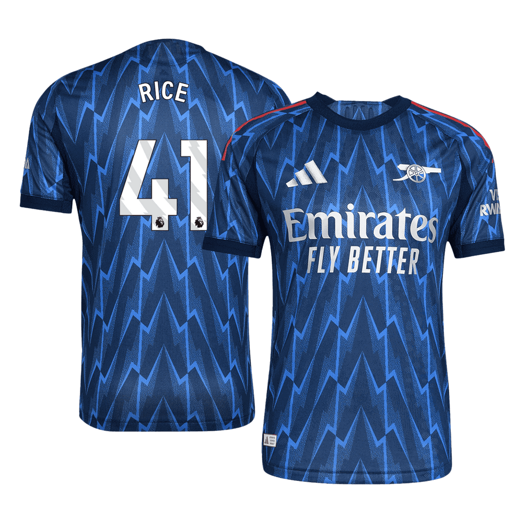 RICE #41 Authentic Arsenal Away Soccer Jersey 2025/26 Blue - Football Shirt | SmartJerseys | Official Quality