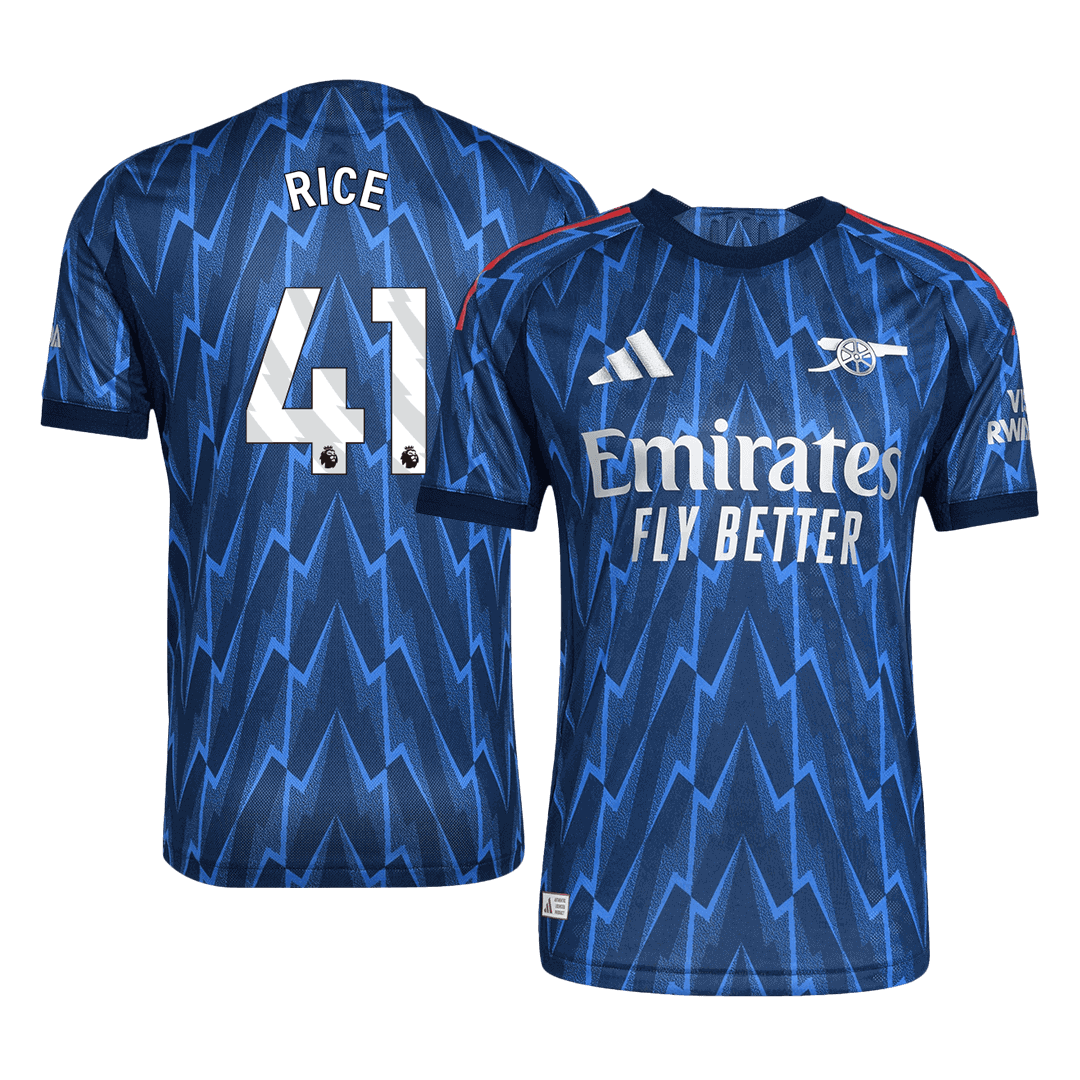 RICE #41 Authentic Arsenal Away Soccer Jersey 2025/26 Blue - Football Shirt | SmartJerseys | Official Quality
