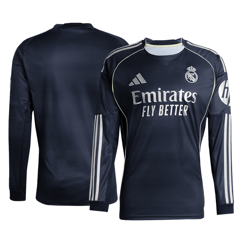 Real Madrid Long Sleeve Away Soccer Jersey 2025/26