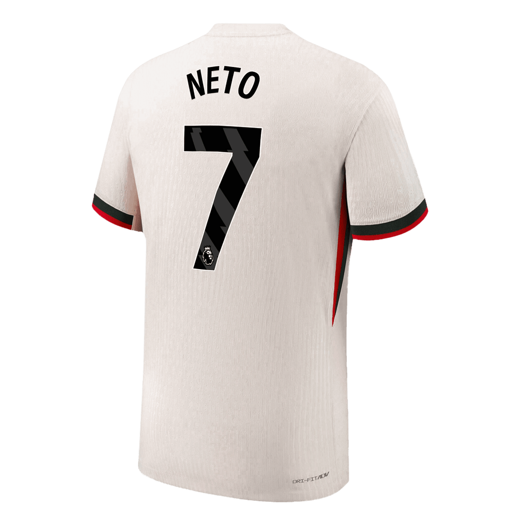 NETO #7 Authentic Chelsea Away Soccer Jersey 2025/26 White