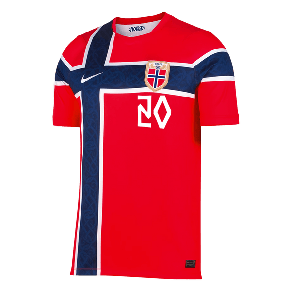 NUSA #20 Norway Home Soccer Jersey World Cup 2026 Red