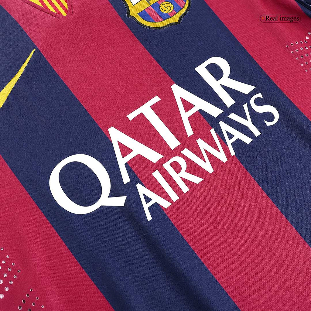Barcelona SUÁREZ #9 Home Soccer Jersey Retro 2014/15