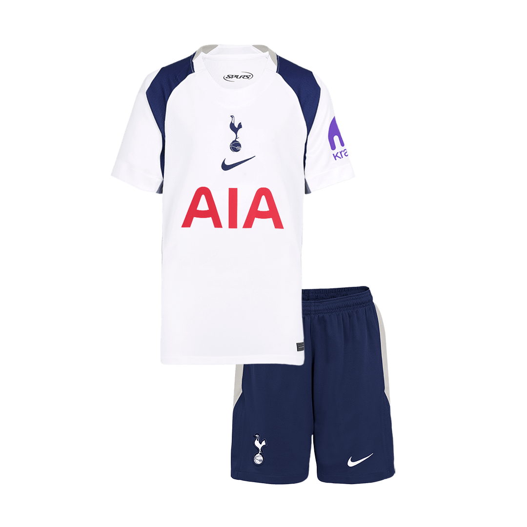 Kid's Tottenham Hotspur Home Soccer Jersey Kit(Jersey+Shorts) 25/26 White - Football Shirt | SmartJerseys | Official Quality