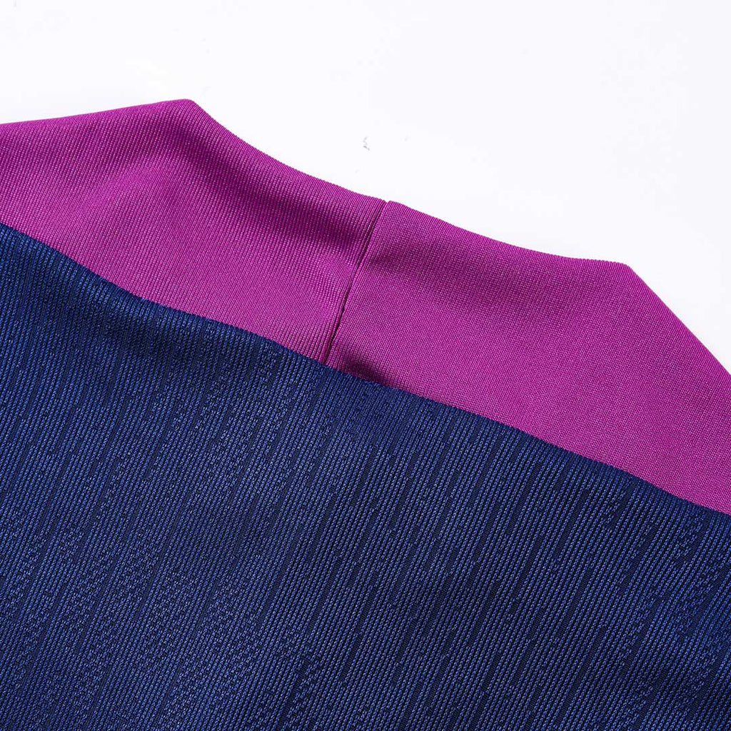 Conjunto de sudadera con cremallera del Barcelona para niños (camiseta y pantalón) 25/26 Azul Marino