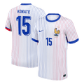KONATE #15 France Euro Away Soccer Jersey 2024 White - Football Shirt | SmartJerseys | Official Quality