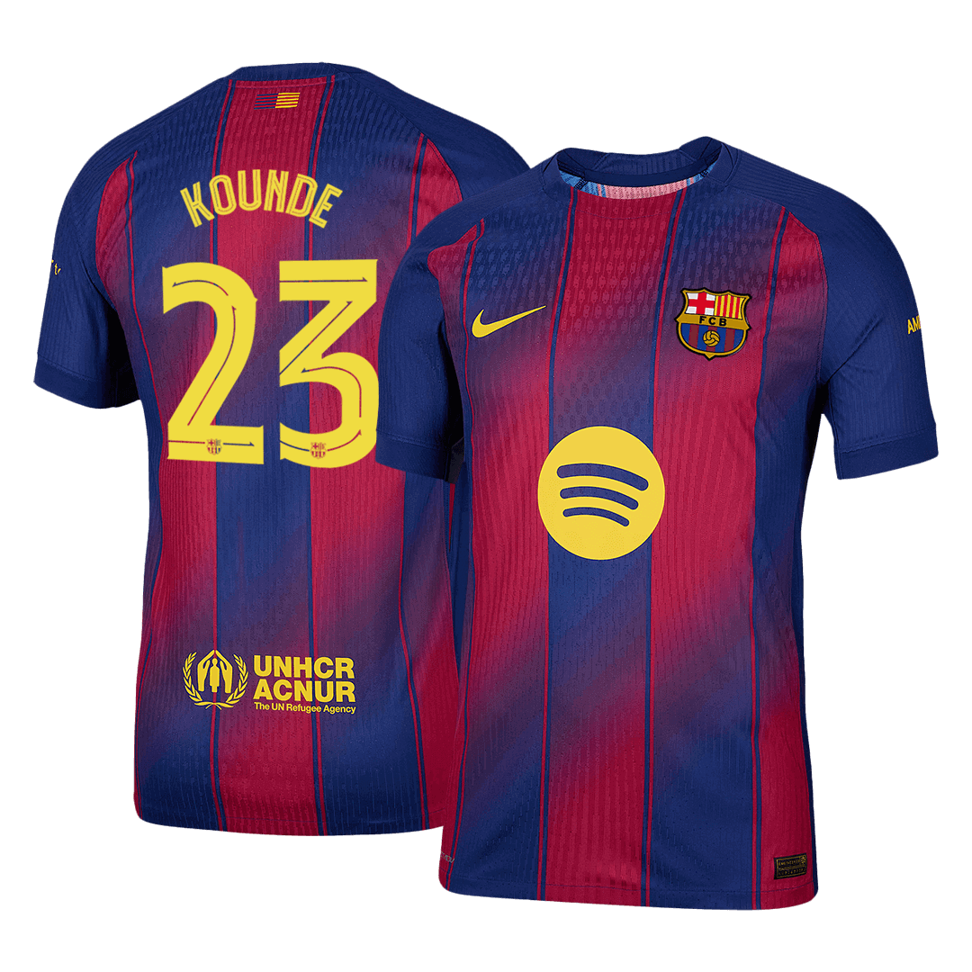 KOUNDE #23 Authentic Barcelona Home Soccer Jersey 2025/26 Red&Blue - UCL - Football Shirt | SmartJerseys | Official Quality