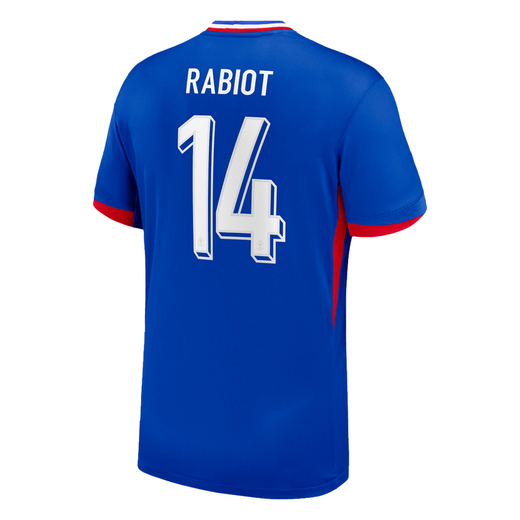 RABIOT n°14 Maillot domicile de l'Euro 2024 de l'équipe de France Bleu 