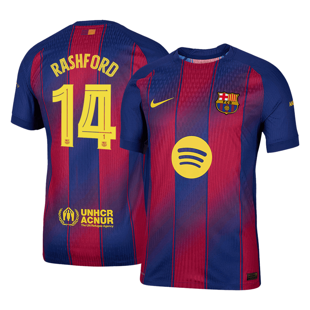 Barcelona RASHFORD #14 Home Soccer Jersey Authentic 2025/26 - UCL Edition - Football Shirt | SmartJerseys | Official Quality