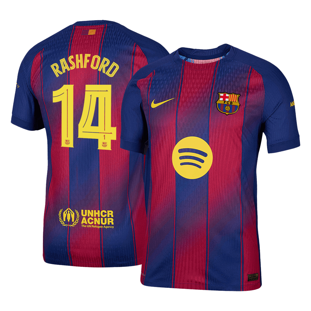 Barcelona RASHFORD #14 Home Soccer Jersey Authentic 2025/26 - UCL Edition - Football Shirt | SmartJerseys | Official Quality