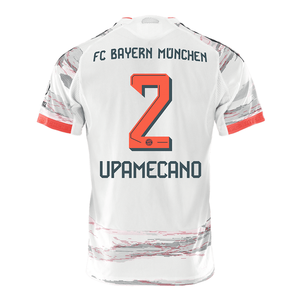 UPAMECANO #2 Authentic Bayern Munich Away Soccer Jersey 2025/26 White