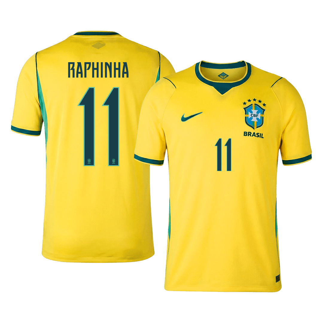 RAPHINHA #11 Brazil Home Soccer Jersey World Cup 2026 Yellow