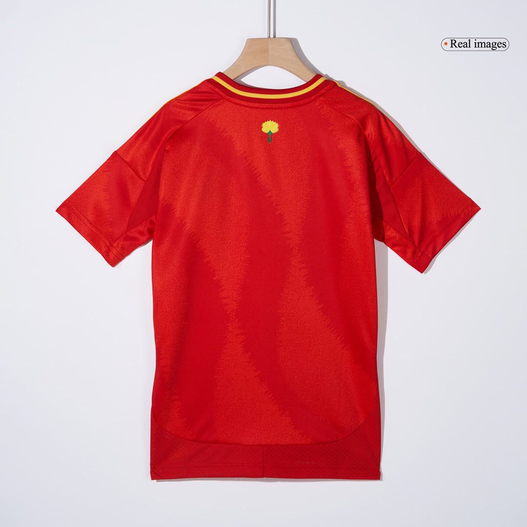 Camiseta local de España para la Eurocopa 2024 para niños (camiseta, pantalón corto y medias)