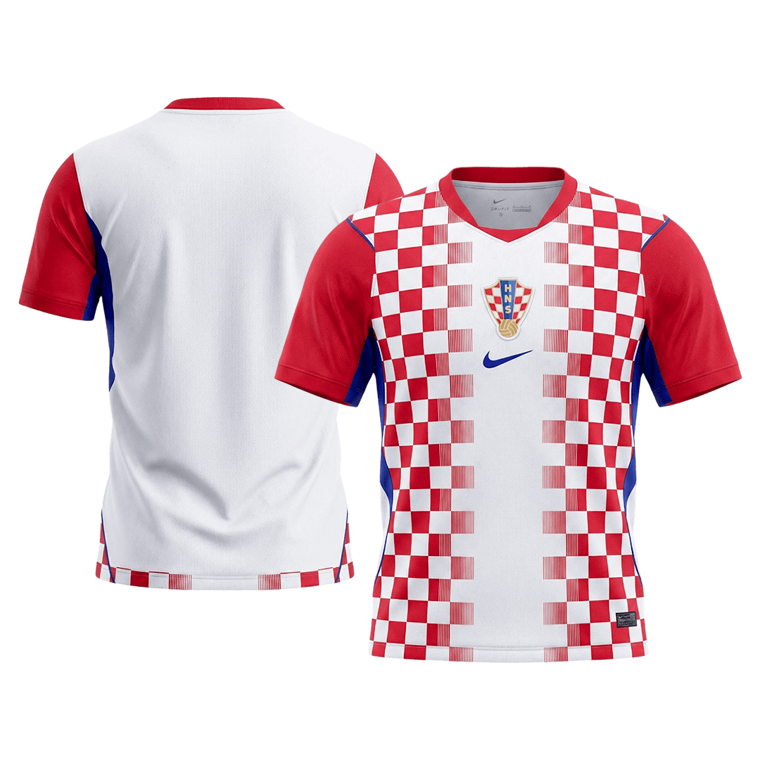 Maillot domicile de la Croatie pour la Coupe du Monde 2026, rouge et blanc
