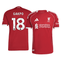 GAKPO #18 Authentic Liverpool Home Soccer Jersey 25/26 Red - Football Shirt | SmartJerseys | Official Quality