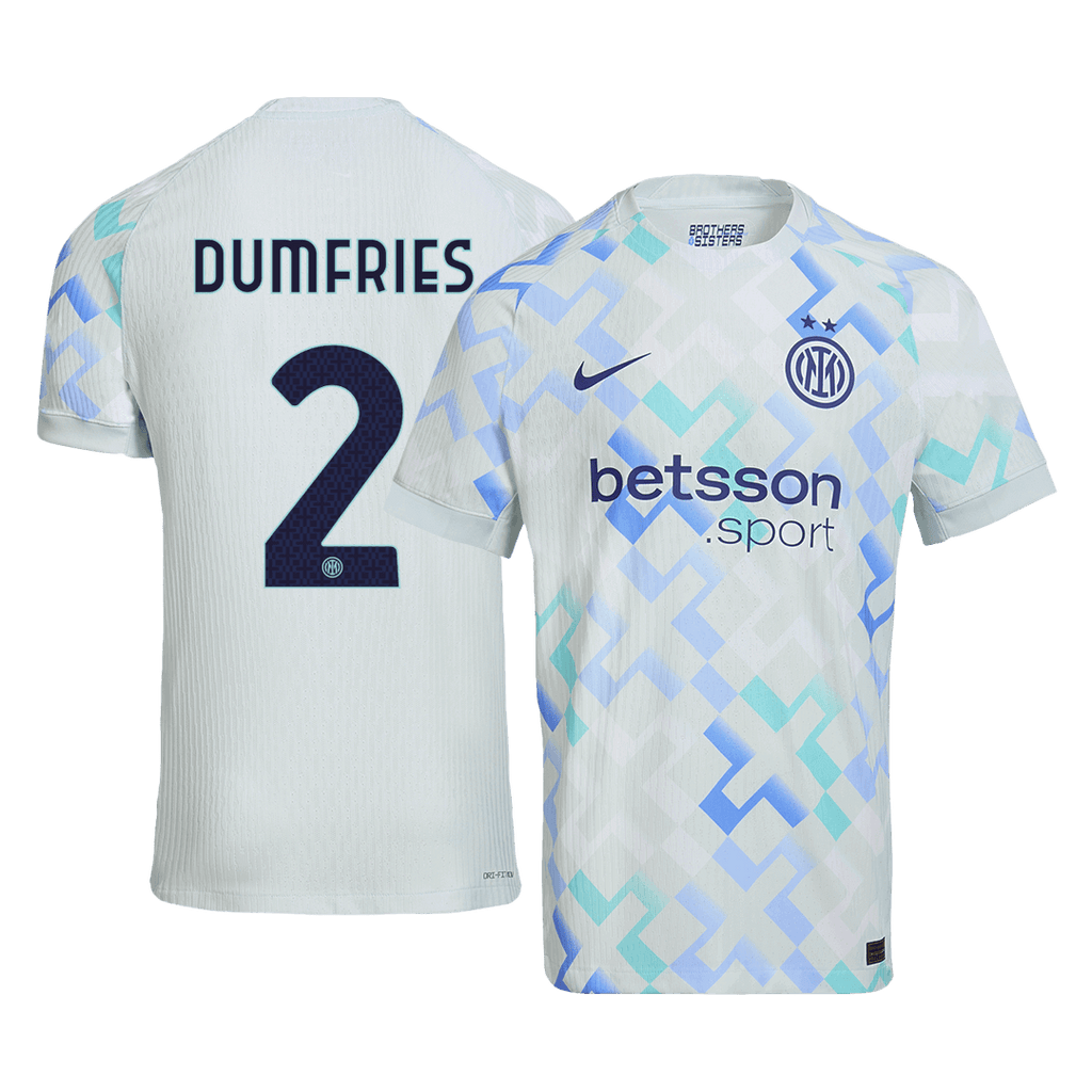 DUMFRIES #2 Authentic Inter Milan Away Soccer Jersey 2025/26 Blue - Football Shirt | SmartJerseys | Official Quality