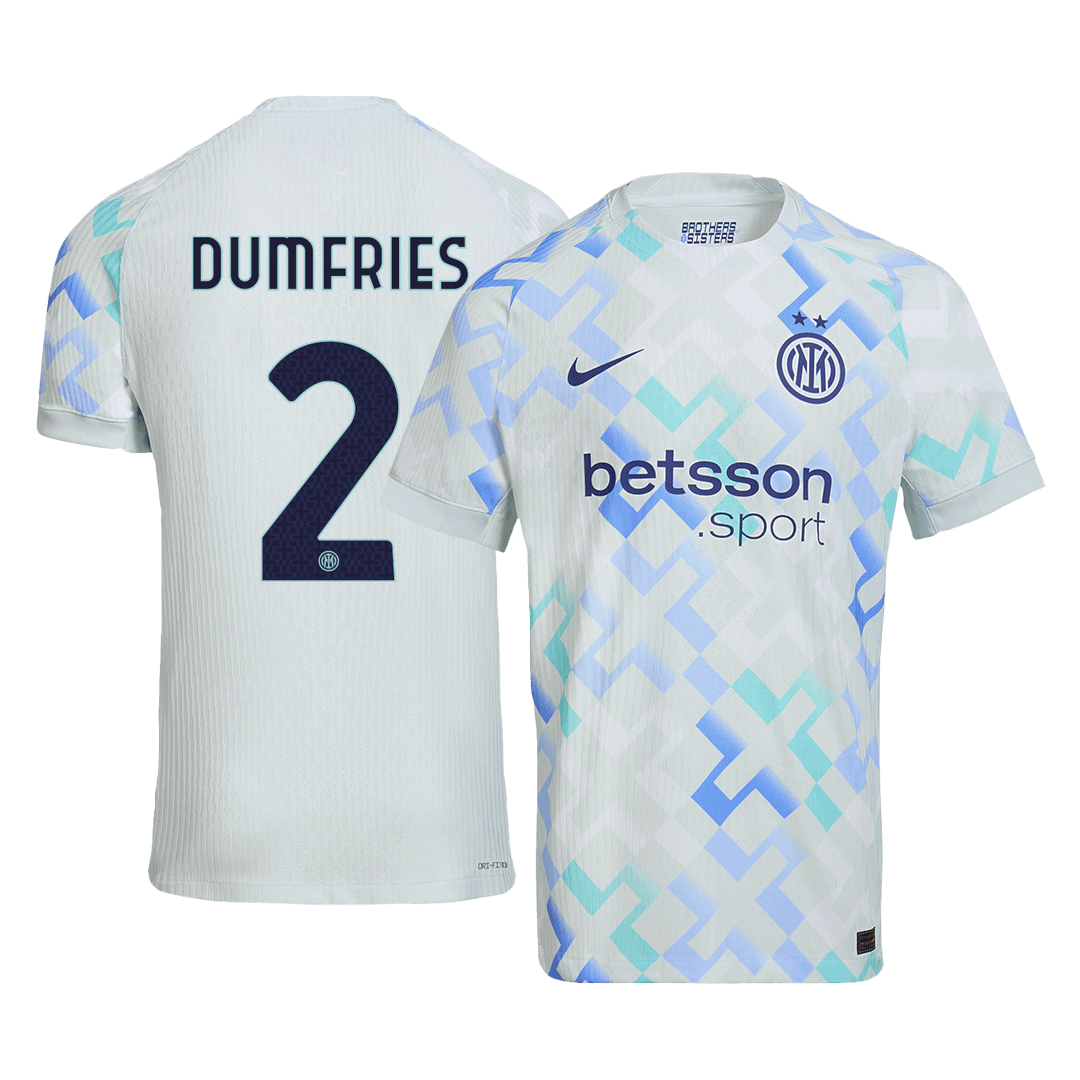 DUMFRIES #2 Authentic Inter Milan Away Soccer Jersey 2025/26 Blue - Football Shirt | SmartJerseys | Official Quality