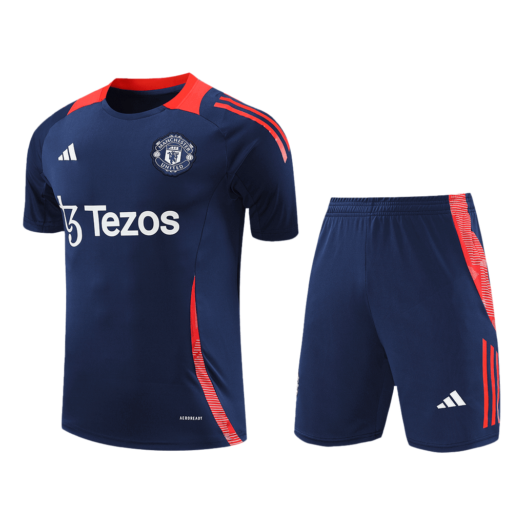 Manchester United Pre-Match Soccer Jersey Kit 2024/25 (Jersey+Shorts)