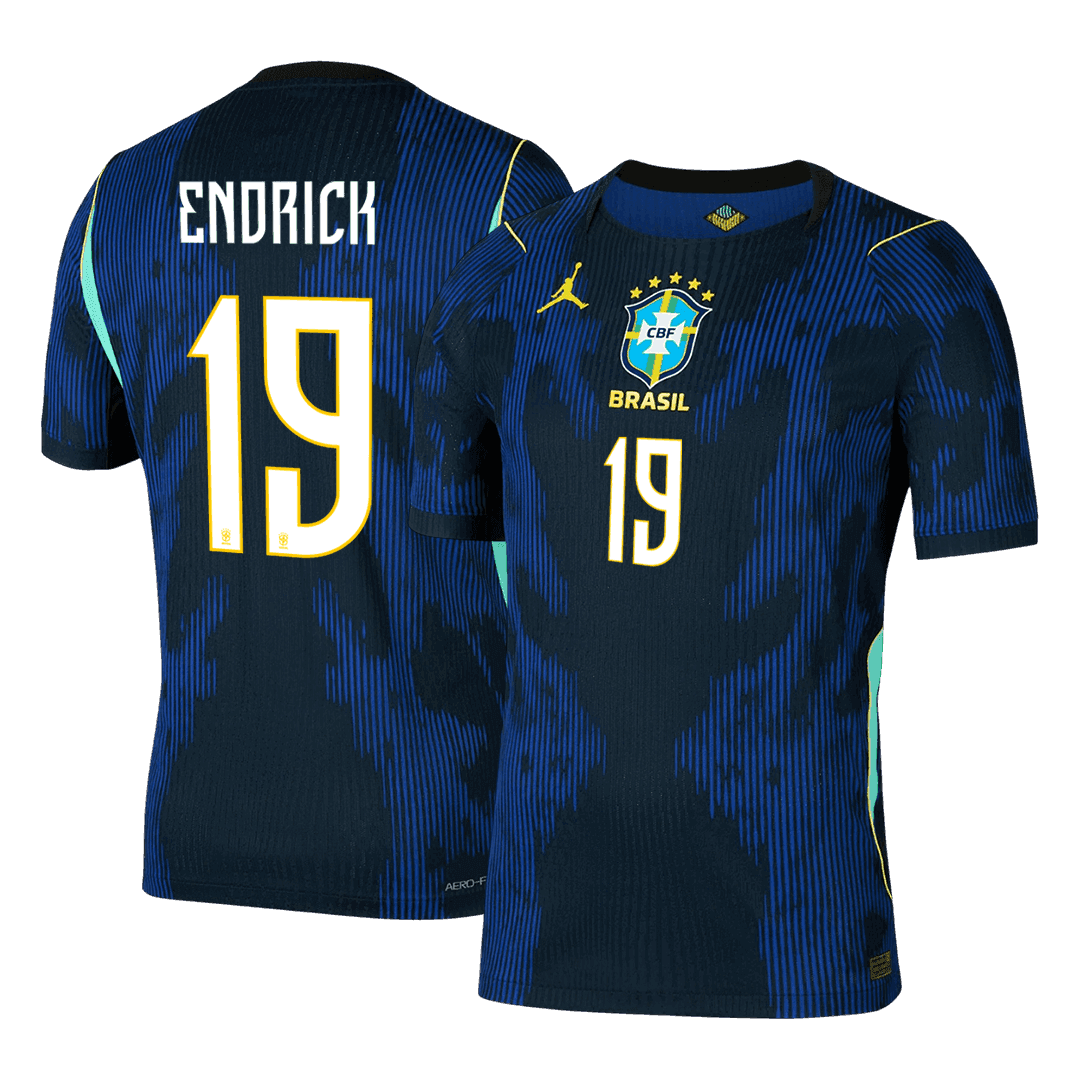 ENDRICK #19 Player Version Brazil Away Soccer Jersey World Cup 2026 Navy