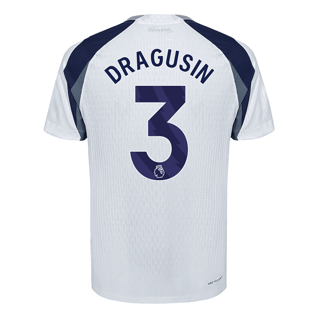 DRAGUSIN #3 Authentic Tottenham Hotspur Home Soccer Jersey 2025/26 White