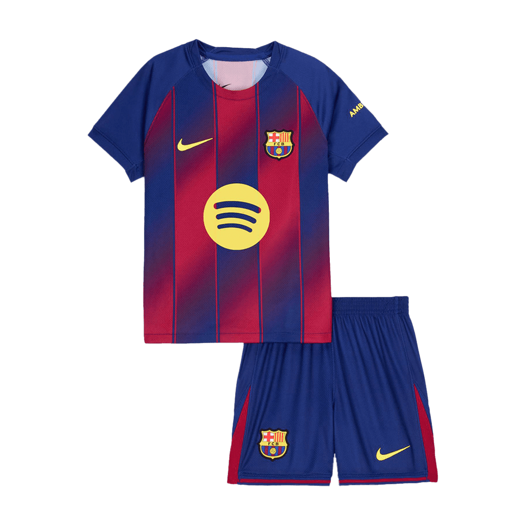 Barcelona Home Soccer Jersey Kit 2025/26 Kids(Jersey+Shorts) - Football Shirt | SmartJerseys | Official Quality