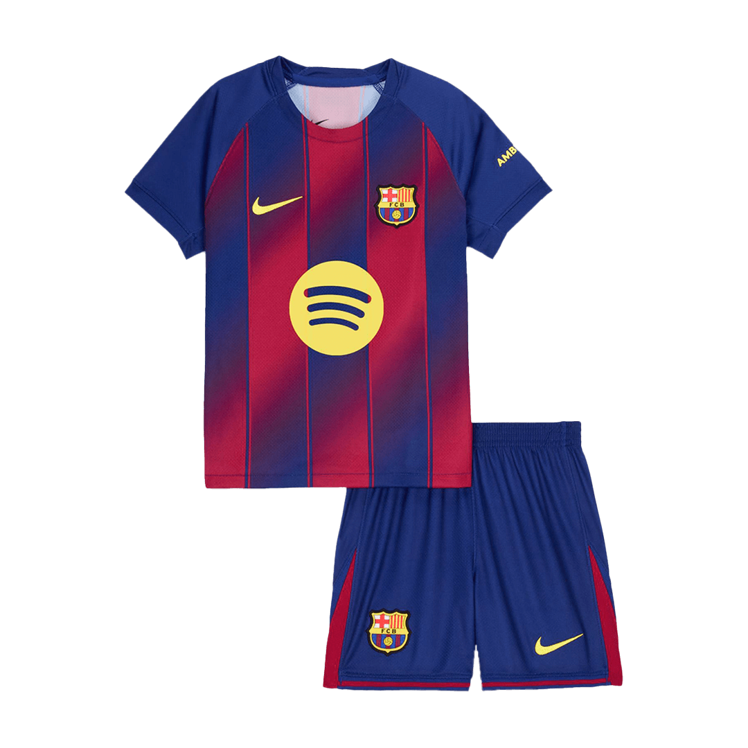 Barcelona Home Soccer Jersey Kit 2025/26 Kids(Jersey+Shorts) - Football Shirt | SmartJerseys | Official Quality
