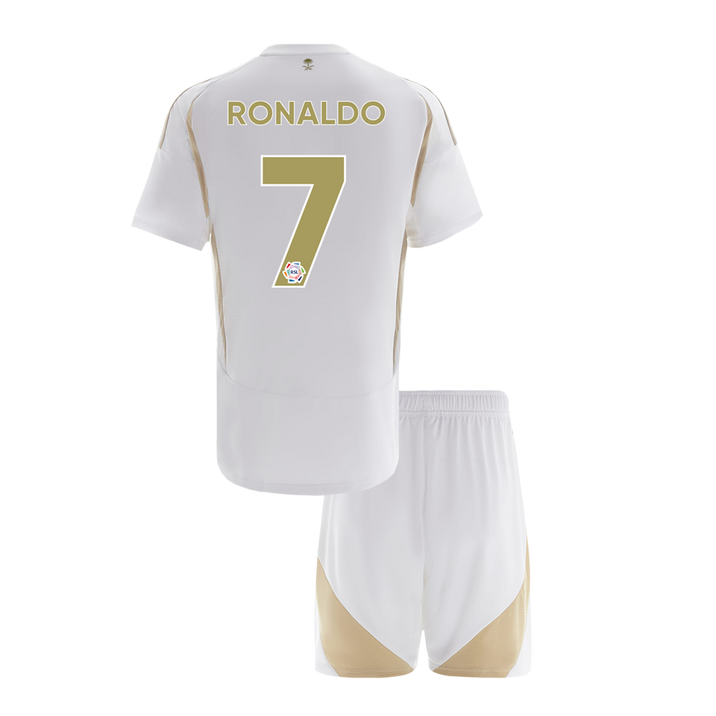 Al Nassr RONALDO #7 Third Away Soccer Jersey Kit 2024/25 Kids(Jersey+Shorts) - Football Shirt | SmartJerseys | Official Quality