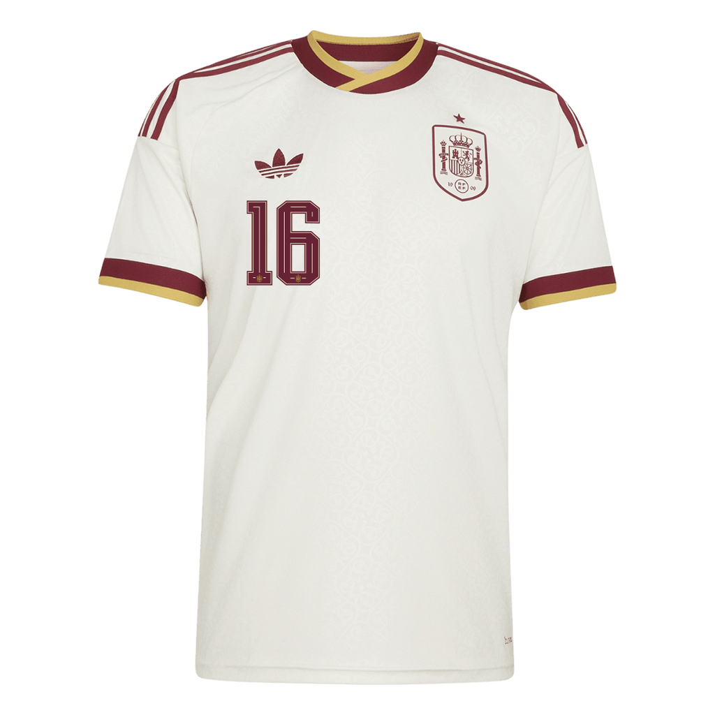 RODRIGO #16 Spain Away Soccer Jersey World Cup 2026 White