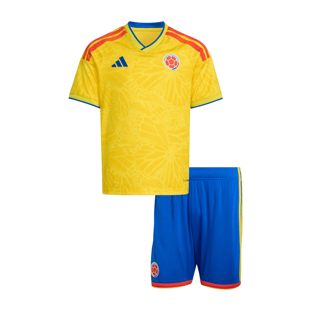Kid's Colombia Home Soccer Jersey Kit(Jersey+Shorts) World Cup 2026 Yellow - Football Shirt | SmartJerseys | Official Quality