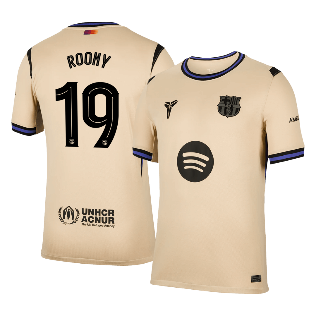Barcelona ROONY #19 Away Soccer Jersey 2025/26 - UCL Edition - Football Shirt | SmartJerseys | Official Quality