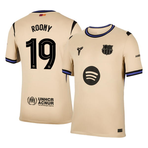 Barcelona ROONY #19 Away Soccer Jersey 2025/26 - UCL Edition - Football Shirt | SmartJerseys | Official Quality