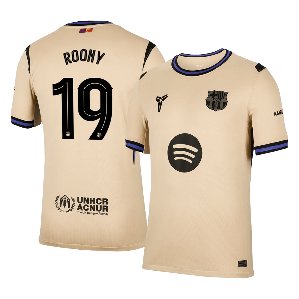 Barcelona ROONY #19 Away Soccer Jersey 2025/26 - UCL Edition - Football Shirt | SmartJerseys | Official Quality