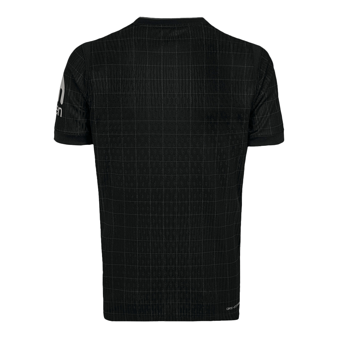 Camiseta de fútbol auténtica del Tottenham Hotspur de visitante 25/26, negra