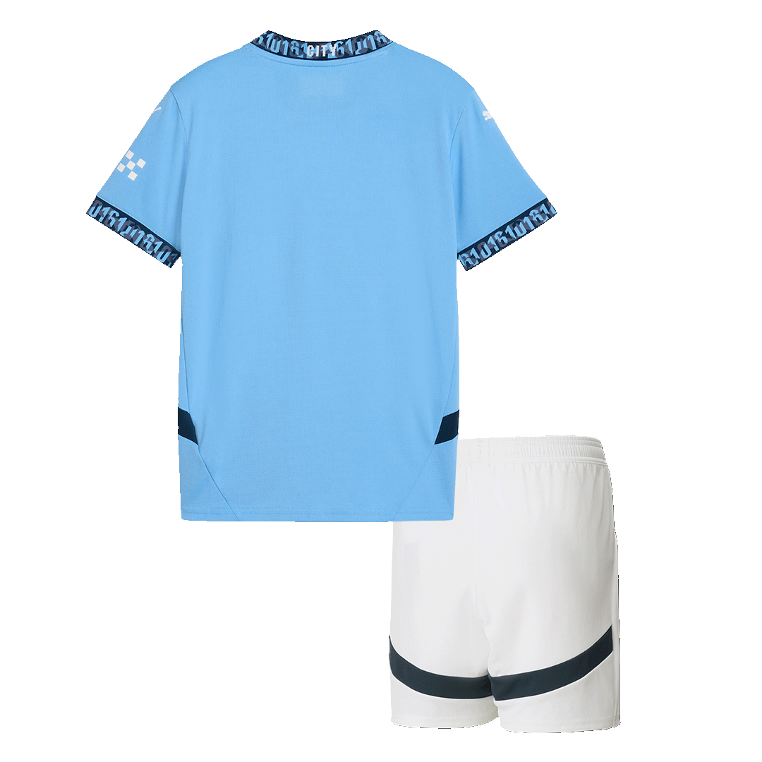 Manchester City Home Jersey Kit 2024/25 Kids(Jersey+Shorts)