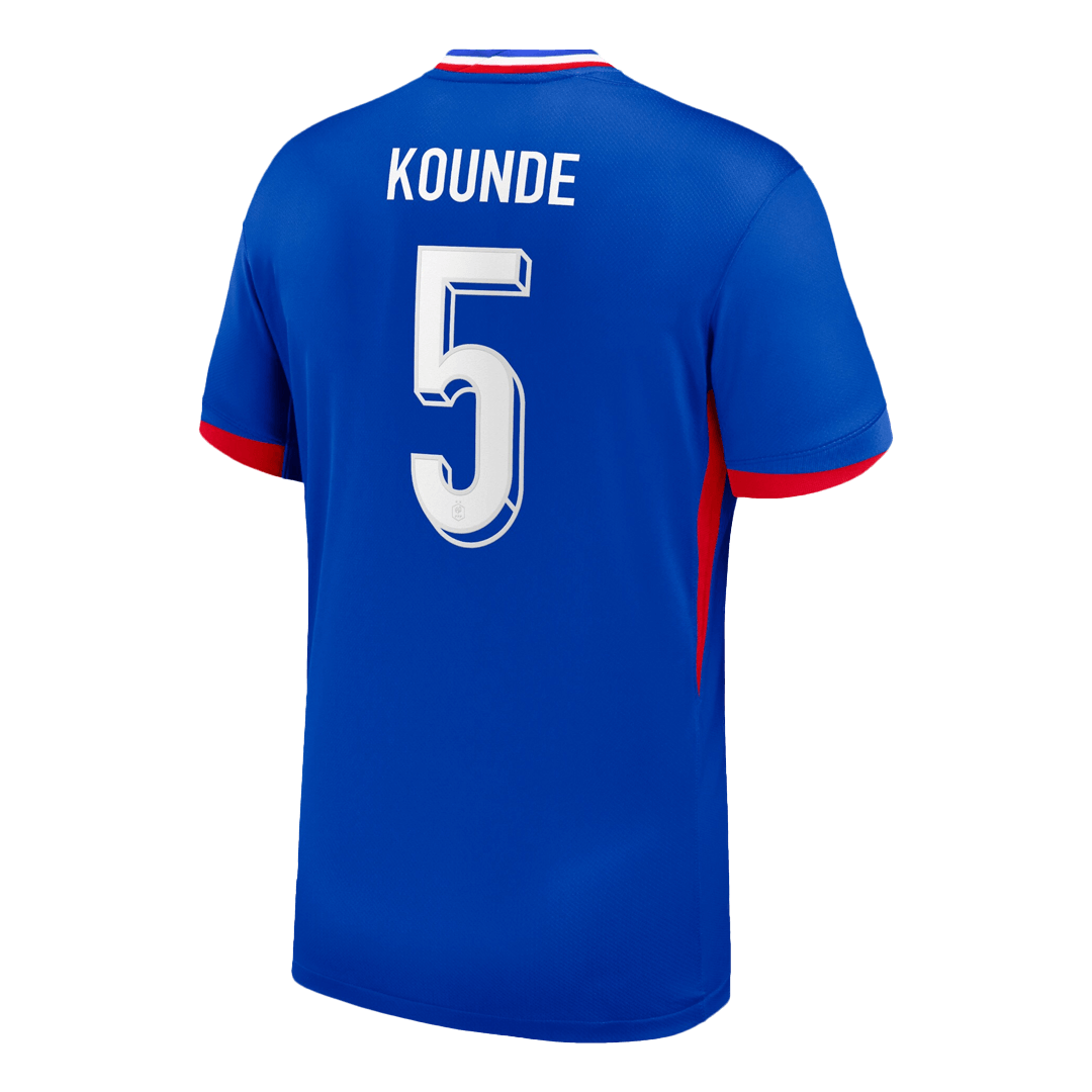 KOUNDE #5 Maillot domicile de l'Euro 2024 de l'équipe de France, bleu 