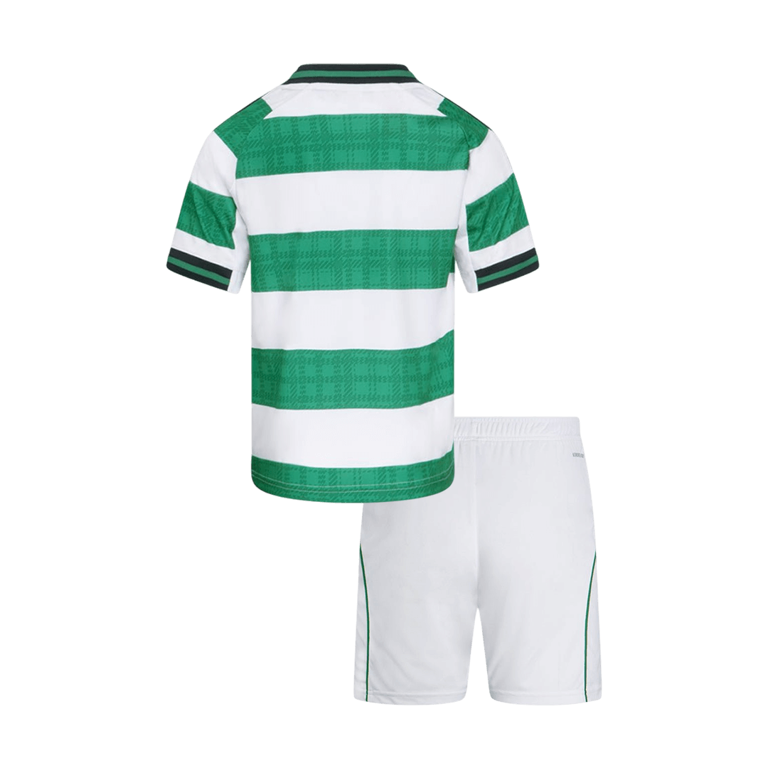 Kid's Celtic Home Soccer Jersey Kit(Jersey+Shorts) 25/26 Green&White