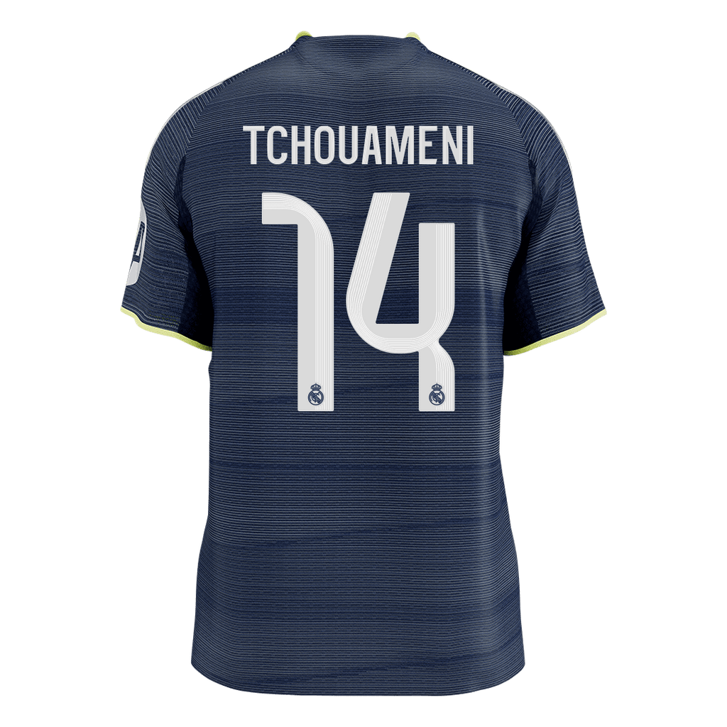 TCHOUAMENI #14 Authentic Real Madrid Away Soccer Jersey 2025/26 Navy