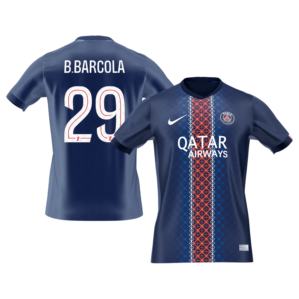 PSG B.BARCOLA #29 Home Jersey 2025/26 - Football Shirt | SmartJerseys | Official Quality