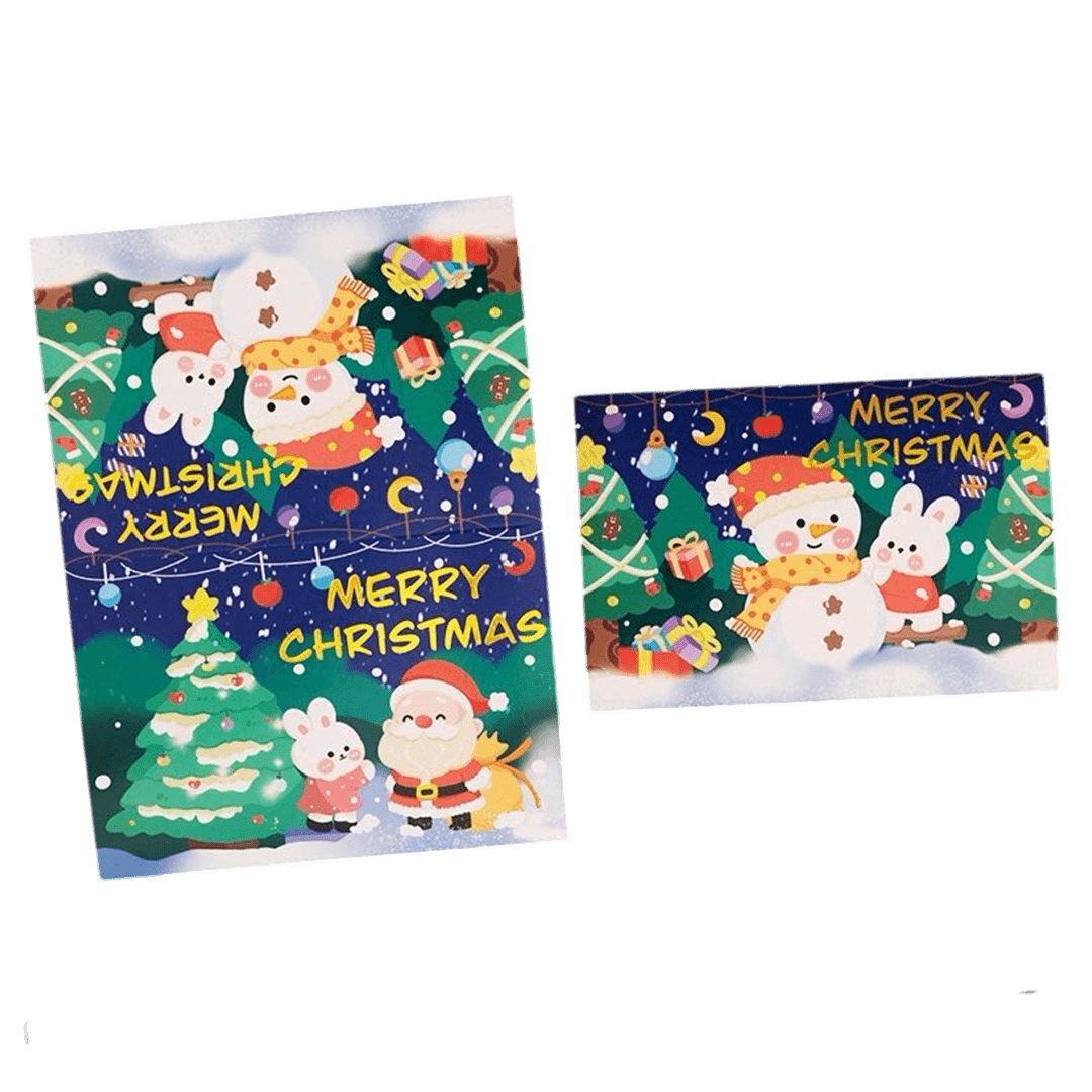 Custom Christmas Card – Snowman & Bunny– Personalized Message - Football Shirt | SmartJerseys | Official Quality