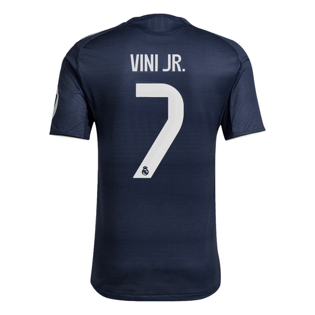 Camiseta de fútbol visitante VINI JR. #7 del Real Madrid 2025/26 auténtica