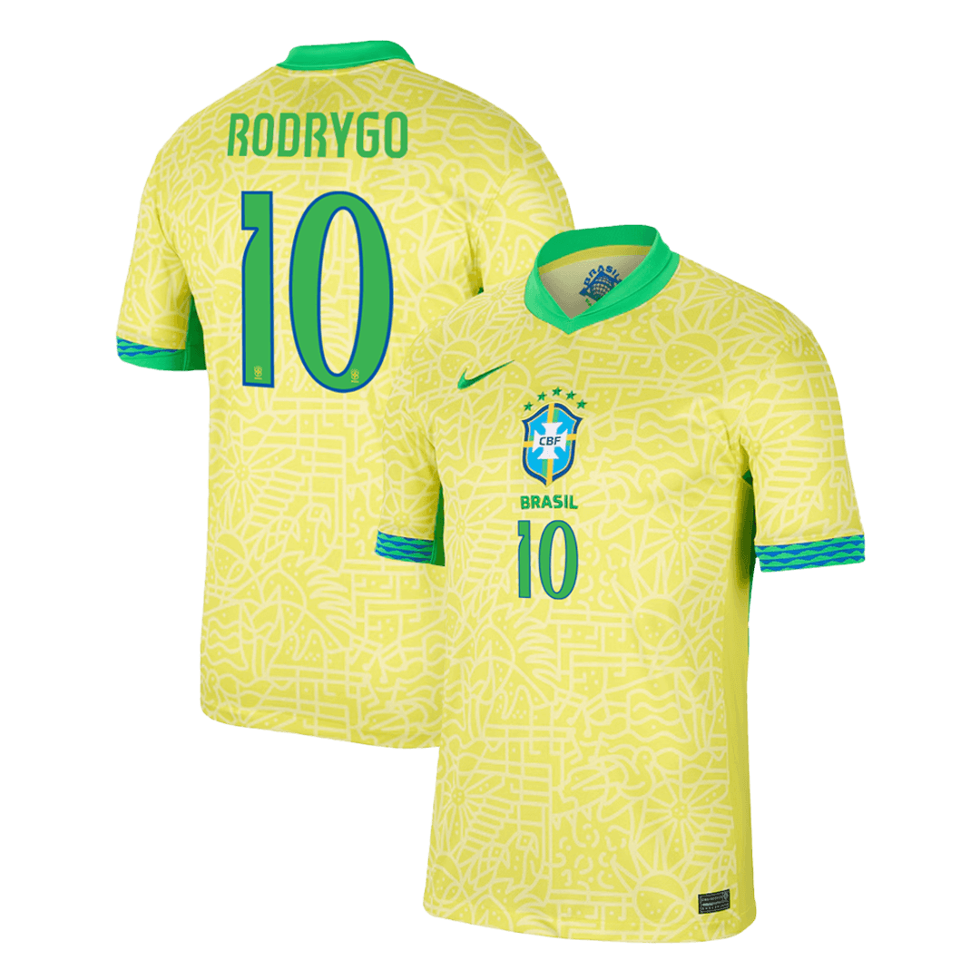 Brazil RODRYGO #10 Home Jersey Copa America 2024 - Football Shirt | SmartJerseys | Official Quality