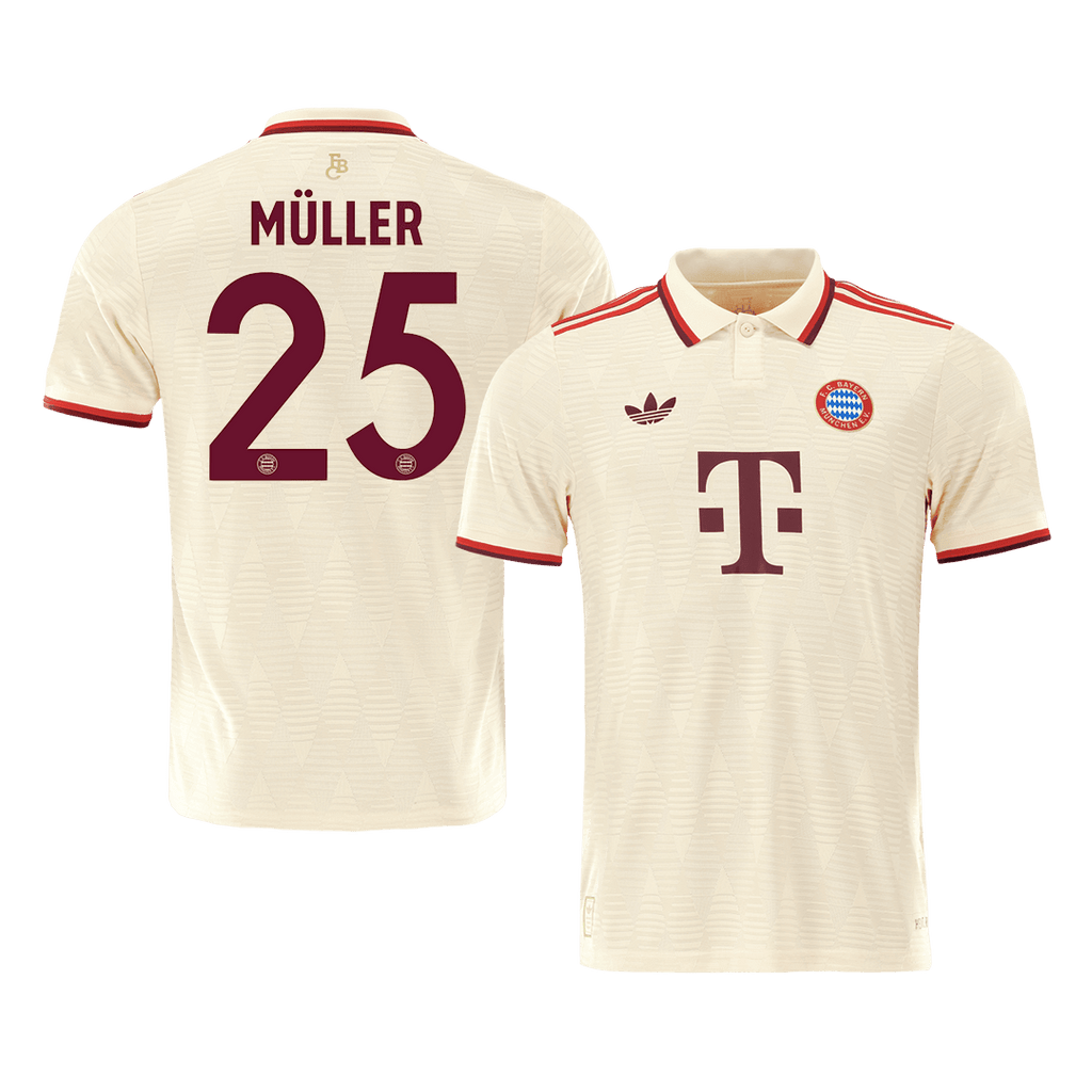 Bayern Munich MÜLLER #25 Third Away Soccer Jersey Authentic 2024/25 - UCL Edition - Football Shirt | SmartJerseys | Official Quality