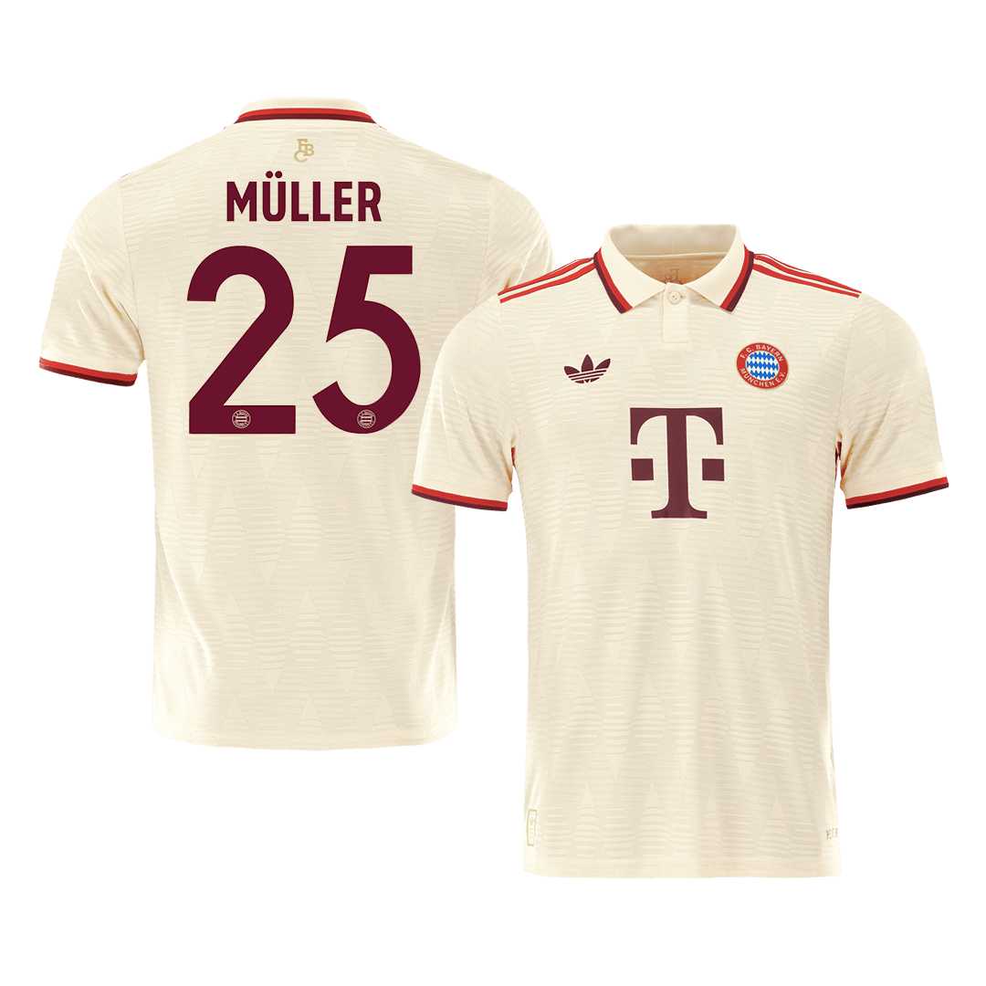 Bayern Munich MÜLLER #25 Third Away Soccer Jersey Authentic 2024/25 - UCL Edition - Football Shirt | SmartJerseys | Official Quality