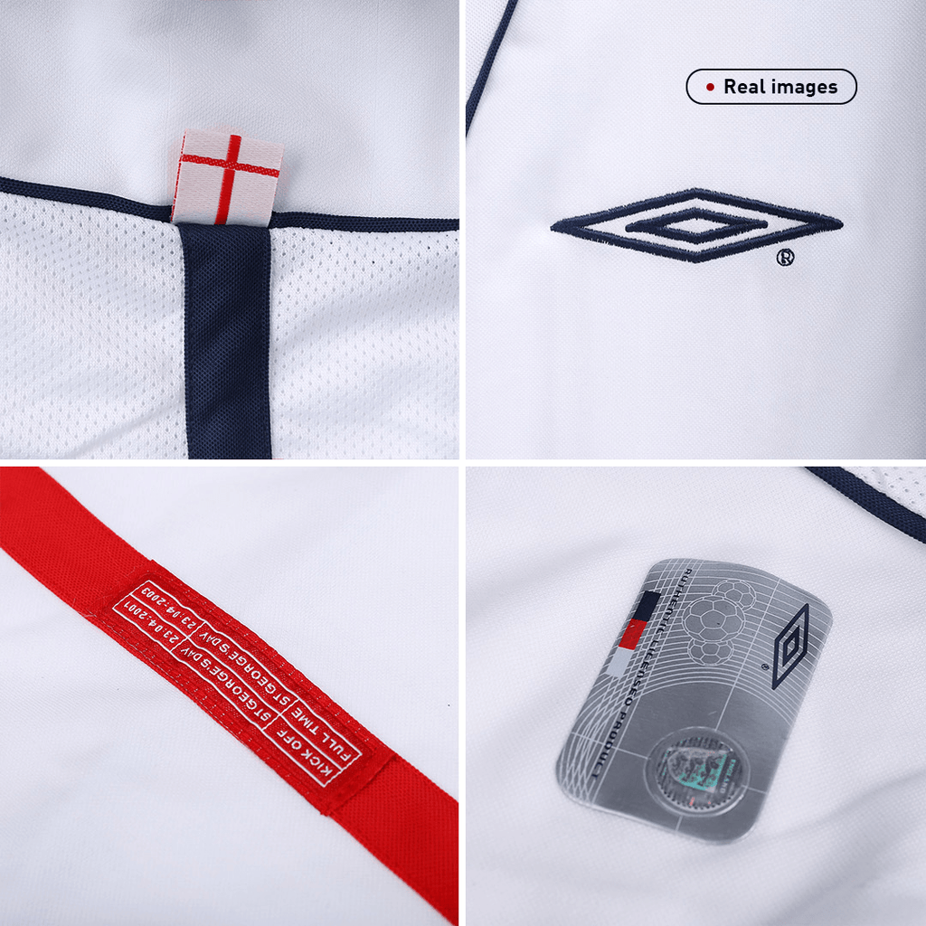 England SCHOLES #8 Home Soccer Jersey Retro 2002