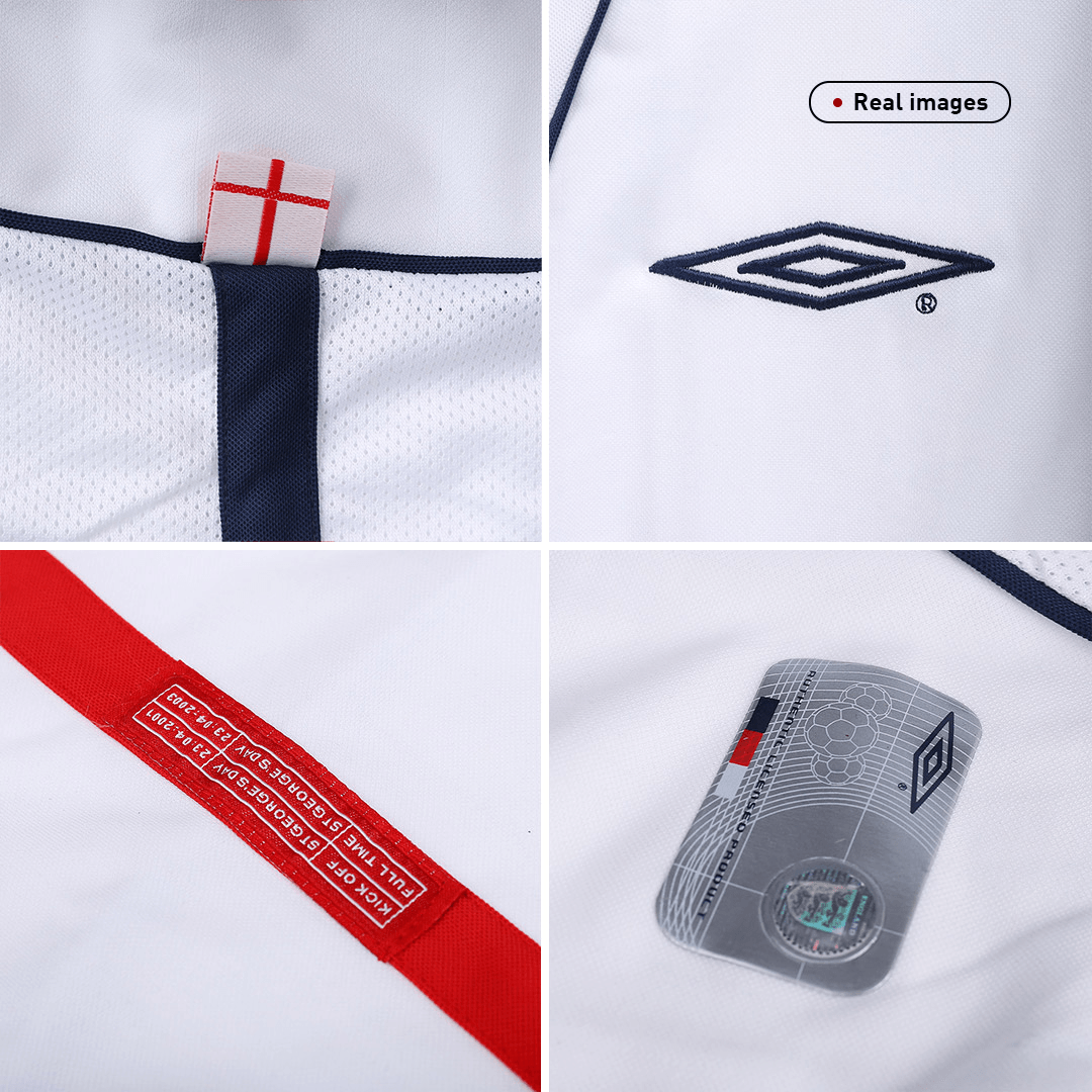 England SCHOLES #8 Home Soccer Jersey Retro 2002