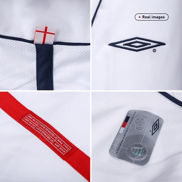 England SCHOLES #8 Home Soccer Jersey Retro 2002
