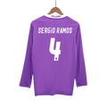 Real Madrid SERGIO RAMOS #4 Away Soccer Jersey Retro 2016/17 - Long Sleeve - Football Shirt | SmartJerseys | Official Quality