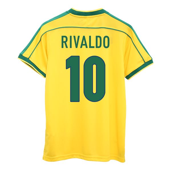 Brazil RIVALDO #10 Home Soccer Jersey Retro 1998 - Football Shirt | SmartJerseys | Official Quality
