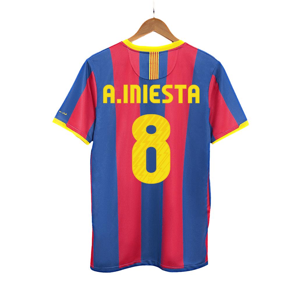 Barcelona A.INIESTA #8 Home Soccer Jersey Retro 2010/11 - Football Shirt | SmartJerseys | Official Quality