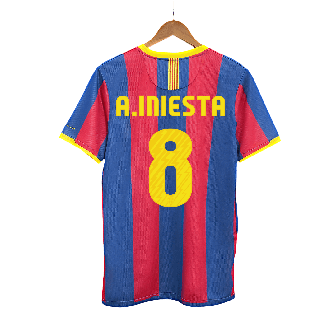 Barcelona A.INIESTA #8 Home Soccer Jersey Retro 2010/11 - Football Shirt | SmartJerseys | Official Quality