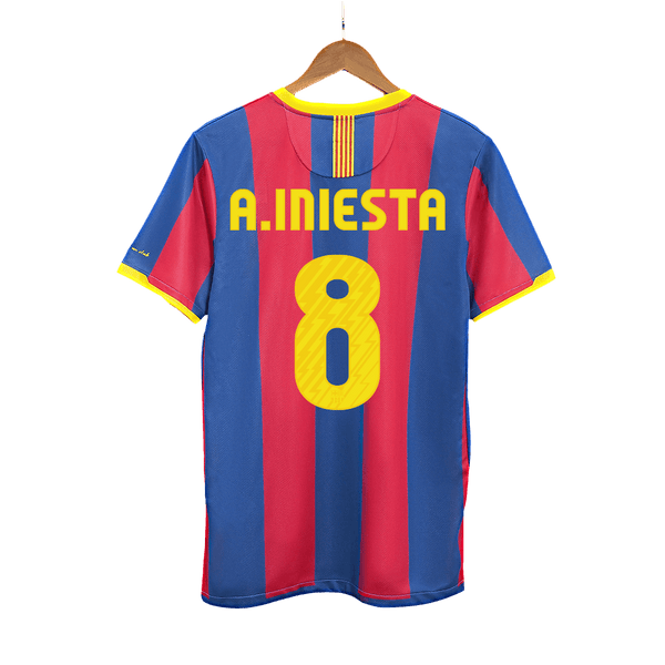 Barcelona A.INIESTA #8 Home Soccer Jersey Retro 2010/11 - Football Shirt | SmartJerseys | Official Quality